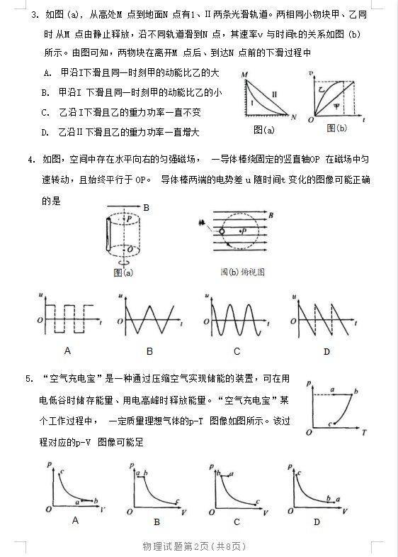 2023年辽宁高考物理试卷及参考答案